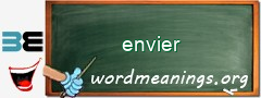 WordMeaning blackboard for envier
